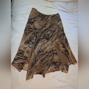 Emma James Zebra Print Asymmetrical Skirt